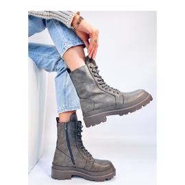 Kinchs Grigio - Inello lace-up ankle boots with protector grey 2