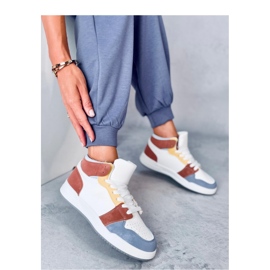 Women's high-top sports shoes white 1