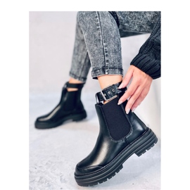 Women's Chelsea boots Stoke Black Pu - Inello 2