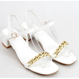 Daphne White low-heeled sandals - Inello 1