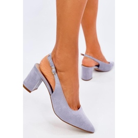 Soheil LT.PURPLE open heel pumps - Inello 1