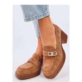 Corinai Brown high-heeled loafers - Inello 2