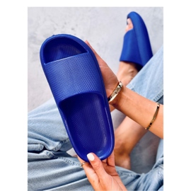 Royal Blue Rubber Slides 1