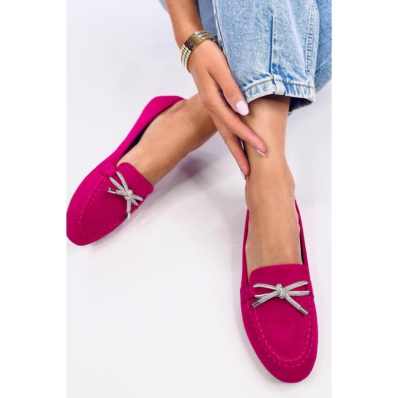 Marsoin Fuchsia suede moccasins - Inello pink 1