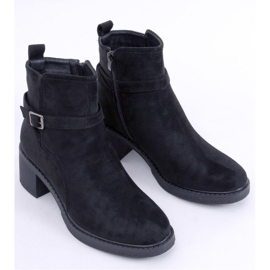 Aretha Black wide-heeled ankle boots - Inello 1 Aretha Black wide-heeled ankle boots - Inello 1