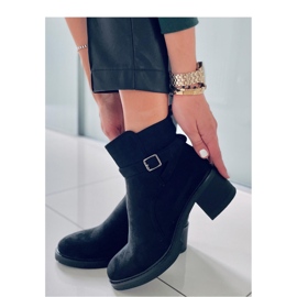 Aretha Black wide-heeled ankle boots - Inello 2 Aretha Black wide-heeled ankle boots - Inello 2