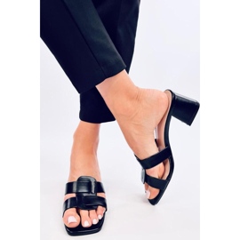Sandal Elegant high-heeled flip-flops Lafar Black - Inello 1