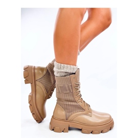 Workers with elastic upper Calling Khaki - Inello brown 1