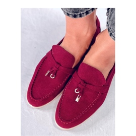 Eunice Wine women's moccasins - Inello red 2