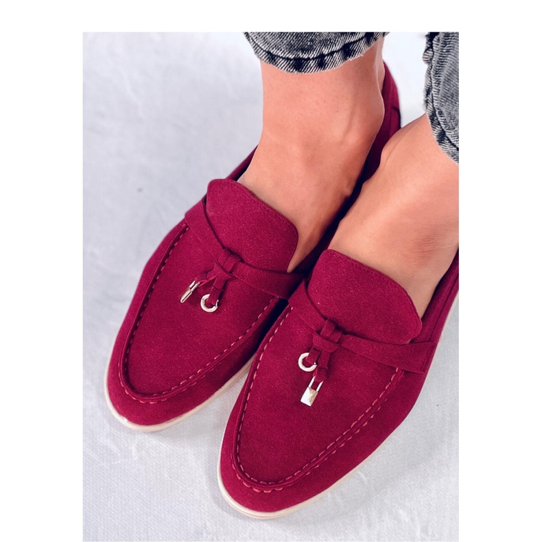 Eunice Wine women's moccasins - Inello red 2