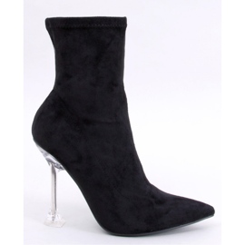 Merrisa Black transparent high heel ankle boots - Inello 1