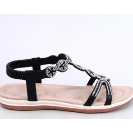 Yvers Black - Inello sandals with decorative zircons 1