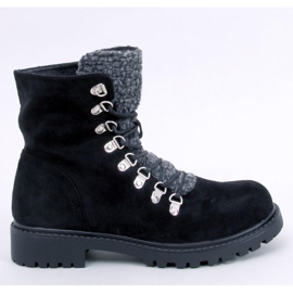 Leggs Black lace-up boots - Inello 1
