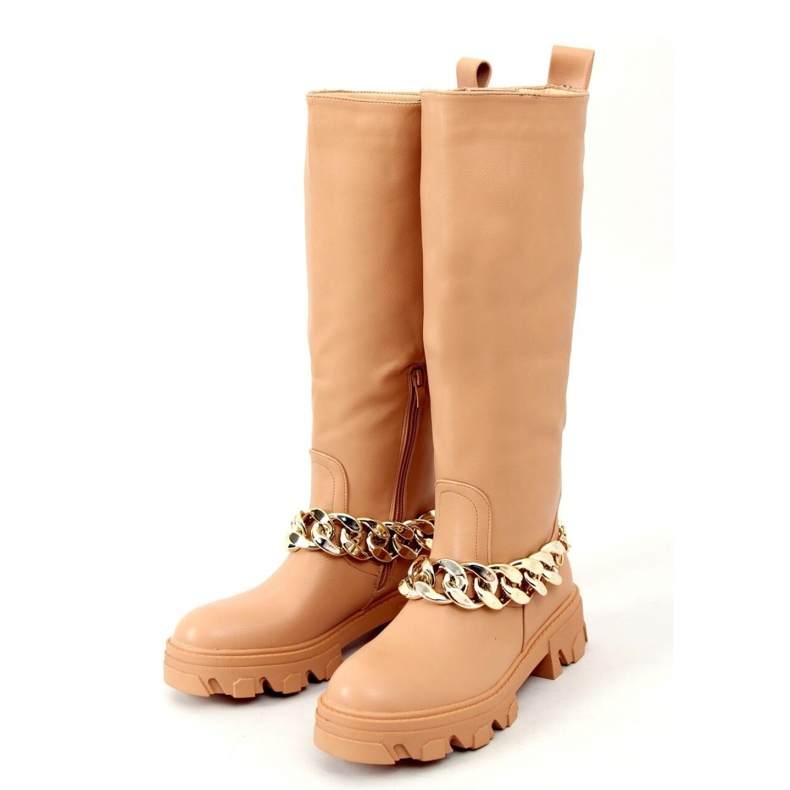 Boots with chain July Camel - Inello brown 1