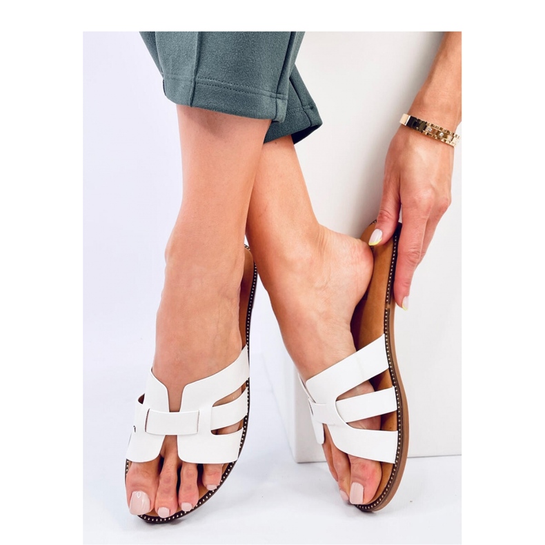 Charnes White women's flip-flops sandal - Inello 1