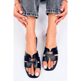 Daudi Black women's flip-flops sandal - Inello 1