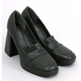 Entee Green high-heeled loafers - Inello 1
