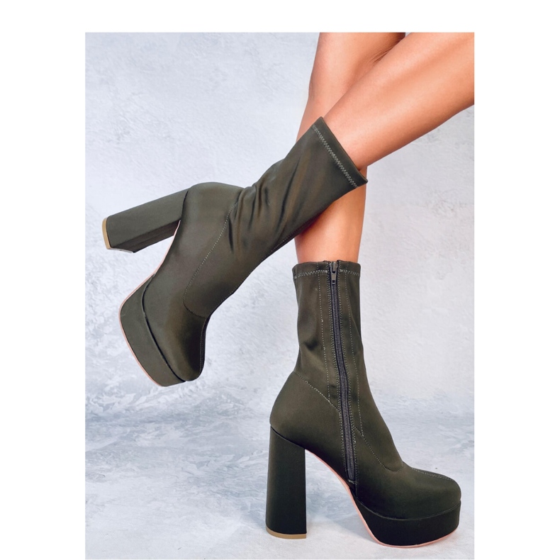 Baldacci Green platform ankle boots - Inello 1
