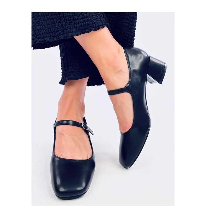 Mary Jane Kelsey Black high-heeled pumps - Inello 1