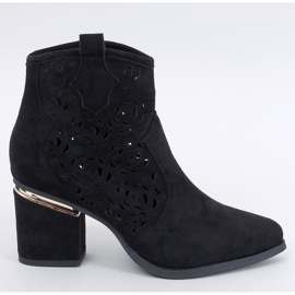 Donovan Black openwork high-heeled ankle boots - Inello 1