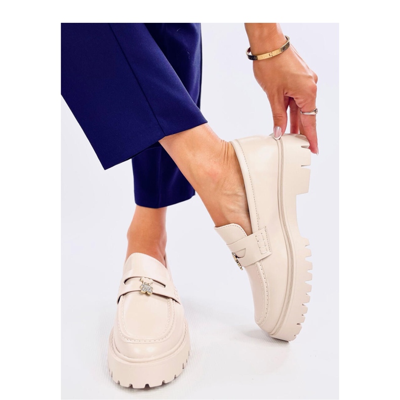 Rimet Beige platform loafers - Inello 2