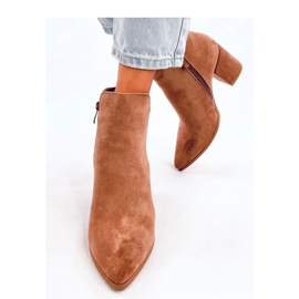 Croix Khaki almond toe high-heeled ankle boots - Inello brown 2