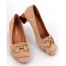 Weinn Beige copper heel pumps - Inello 1