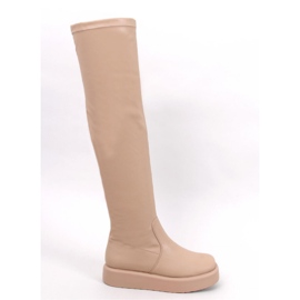 Baird Beige over-the-knee boots with a thick sole - Inello 1