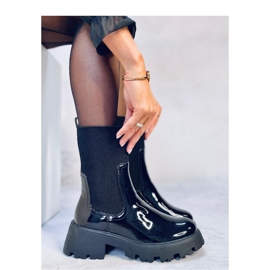 Batson Black lacquered Chelsea boots - Inello 2