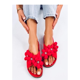 Sandal Cork flip-flops with cushion flowers Charss Orange - Inello 2