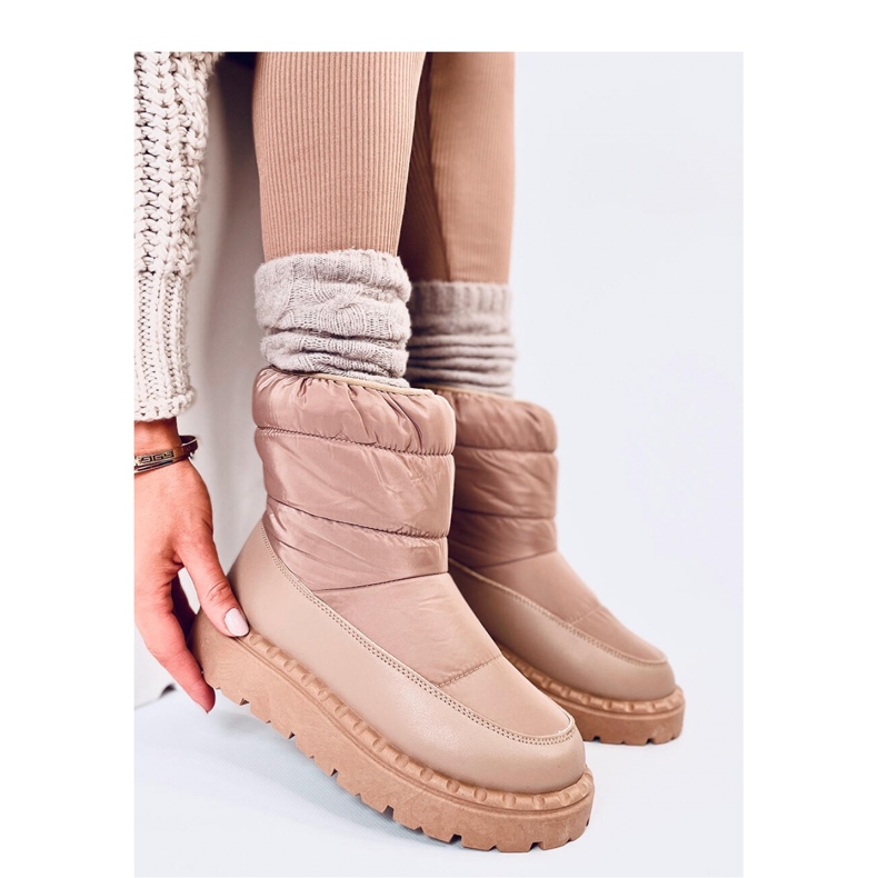 Javier Khaki - Inello nylon snow boots brown 1