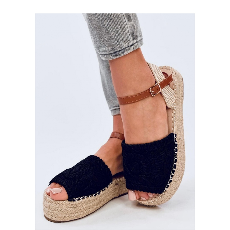 Boho Ingram Black espadrille sandals - Inello 1