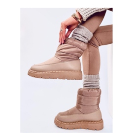 Javier Khaki - Inello nylon snow boots brown 2