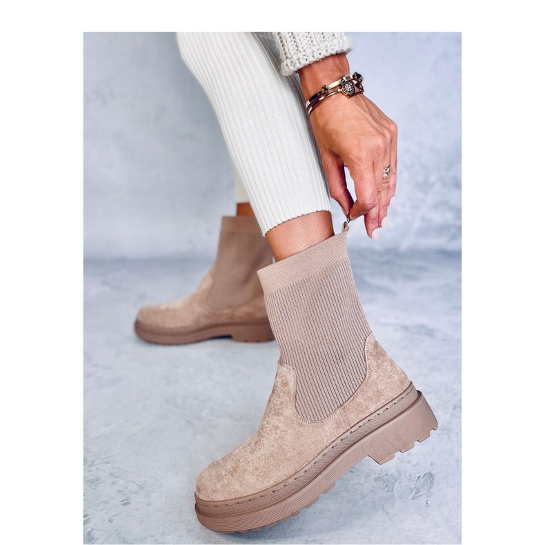 Joyner Khaki Chelsea boots with elastic upper - Inello beige 2