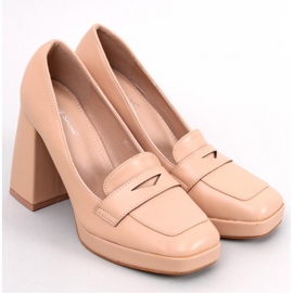 Entee Nude high-heeled loafers - Inello beige 1