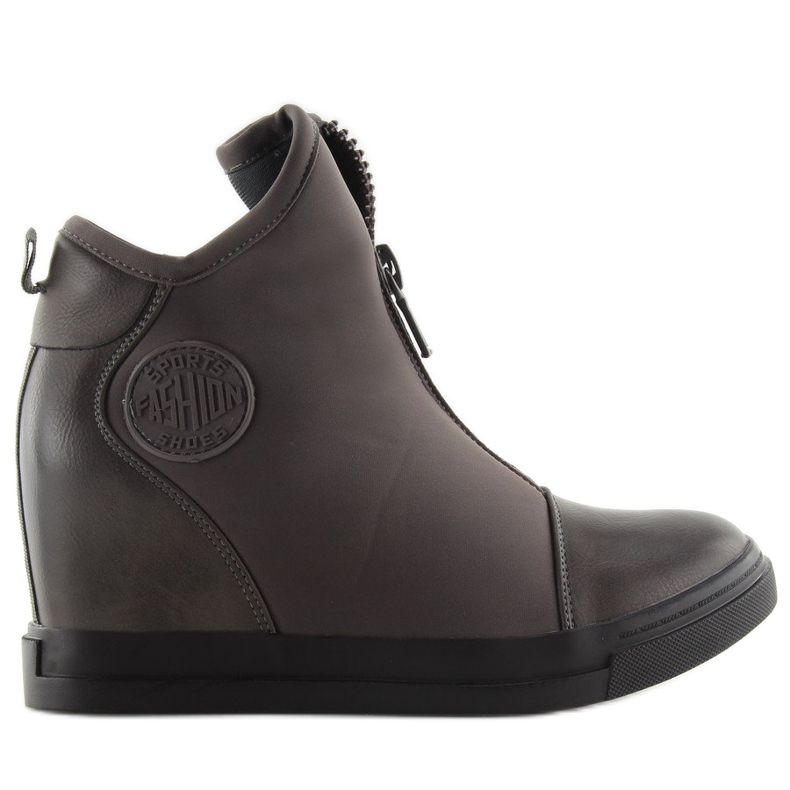 Gray Wedge sneakers 168-129 gray grey 1