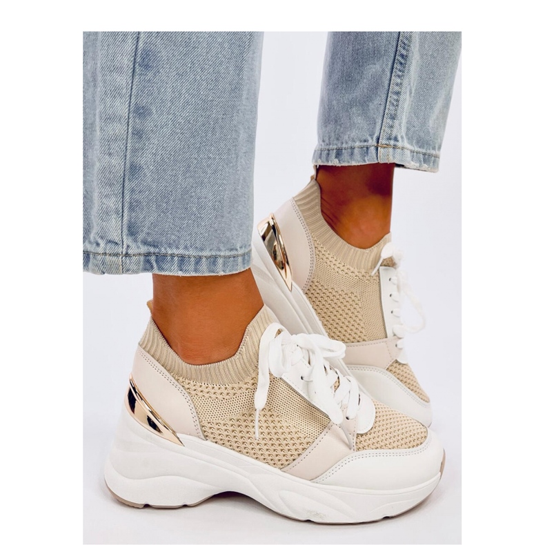 Davis Beige wedge sneakers - Inello 1 Davis Beige wedge sneakers - Inello 1