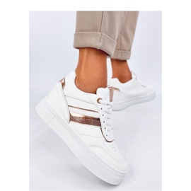 Eyson WHITE/CHAMPAGNE wedge sneakers - Inello 2