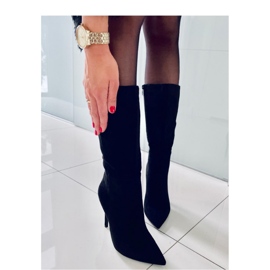 Classic suede stiletto boots Marissa Black - Inello 1