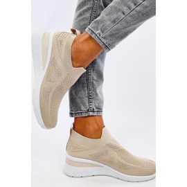 Bayol Beige sock wedge sneakers - Inello 2