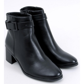 Dolores Black high-heeled ankle boots - Inello 1