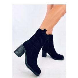 Salifi Black wide-heeled ankle boots - Inello 1