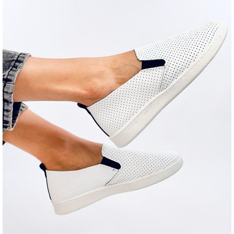 Jousse WHITE/BLACK slip-on sneakers - Inello 1
