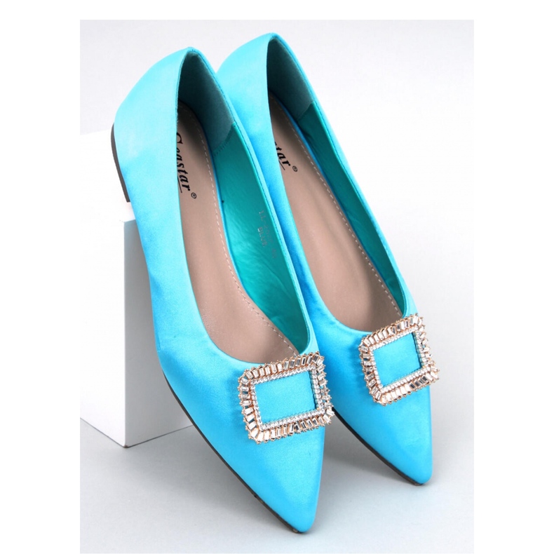 Elegant ballet flats with Lorella Blue stones - Inello 1