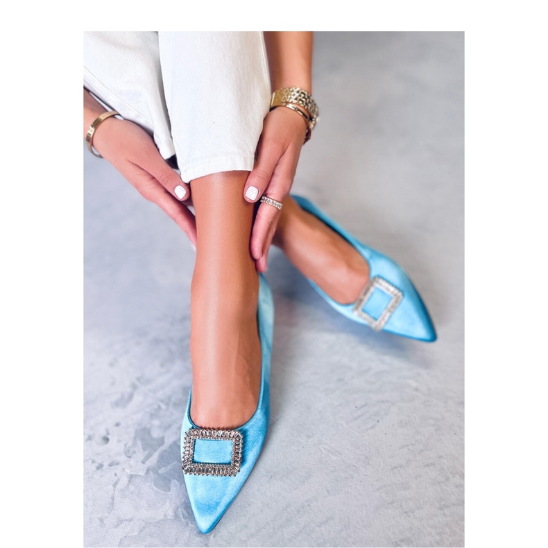 Elegant ballet flats with Lorella Blue stones - Inello 2
