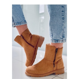 Kallen Camel flat ankle boots - Inello brown 2