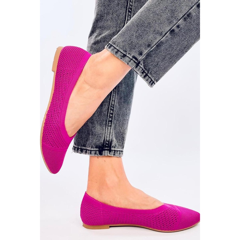 Openwork almond ballerinas Sotty Fuchsia - Inello pink 2