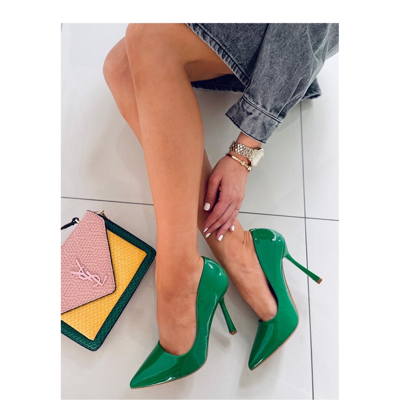 Women's patent stilettos Anika Grass - Inello green 2 Women's patent stilettos Anika Grass - Inello green 2