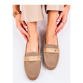 Soft women's moccasins Yuriko Kaki - Inello beige 1