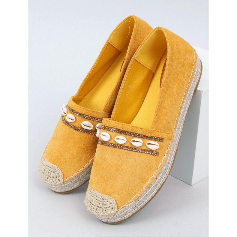 Espadrilles with Honey Shells 6771 Yellow - Inello 1